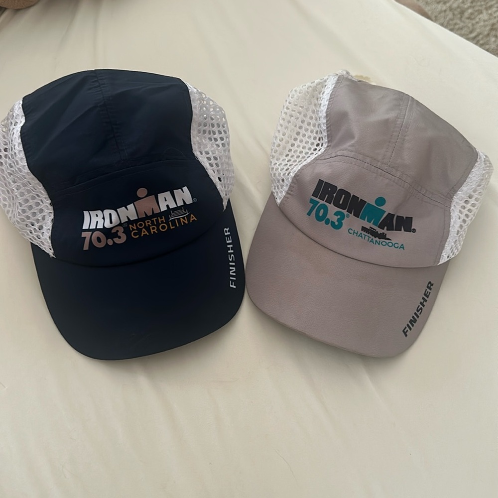 Two Ironman caps